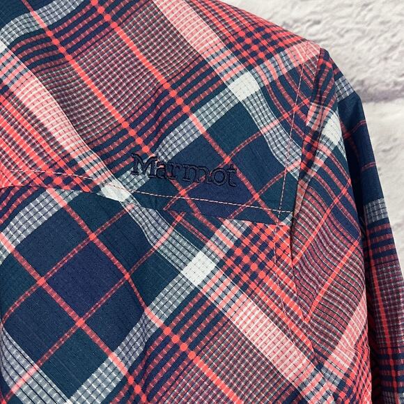Marmot Women's L Outdoors Western Grunge Gorpcore Plaid Hiking Button-Up Shirt - Picture 5 of 11
